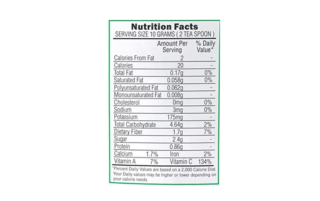 Nature's Gift Green Chilli Powder    Pack  400 grams